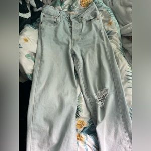 Levis Ribcage Straight Ankle Jeans, Size 25